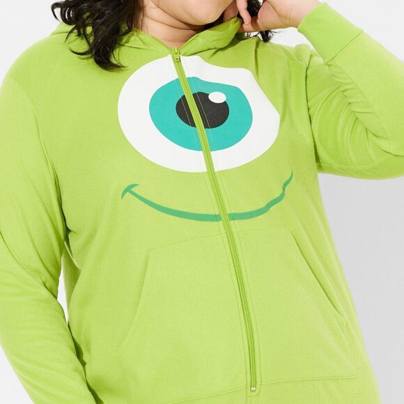 ❤️NWT VINTAGE TORRID PAJAMA - DISNEY MONSTERS INC. MIKE ONESIE PIXAR COSPLAY - Picture 8 of 11